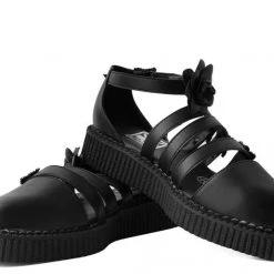 TUK-A9591L Black TUKskin™ Strappy Rose Mary Jane Creeper Women 13 TUK-A9591L Black TUKskin™ Strappy Rose Mary Jane Creeper Women