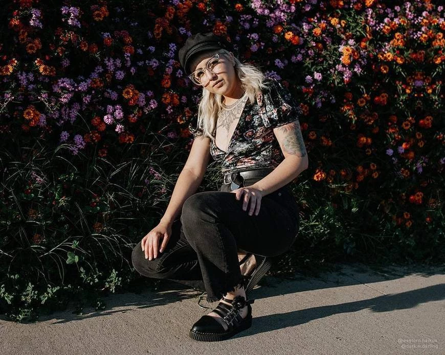 TUK-A9591L Black TUKskin™ Strappy Rose Mary Jane Creeper Women 6 TUK-A9591L Black TUKskin™ Strappy Rose Mary Jane Creeper Women