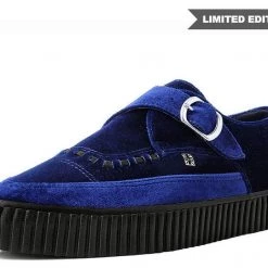 TUK-A9597 Midnight Blue Velvet Pointed Buckle EZC