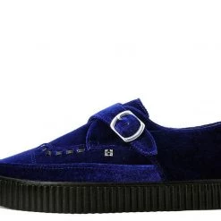 TUK-A9597 Midnight Blue Velvet Pointed Buckle EZC