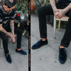 TUK-A9597 Midnight Blue Velvet Pointed Buckle EZC