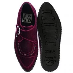 TUK-A9598 Burgundy Velvet Pointed Buckle EZC Women