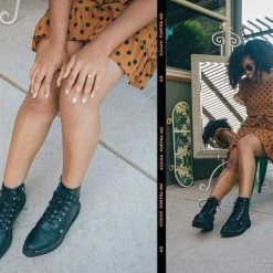 Women TUK A9636 Black TUKskin™ Pointed Lace Up Boot