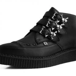 Women TUK A9744 Black TUKskin™ 3-Buckle Skull Boot