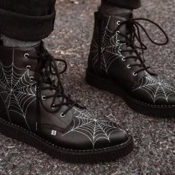 TUK A9746 Black TUKskin™ 7-Eye Spiderweb Glow Boot Women