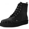 TUK A9746 Black TUKskin™ 7-Eye Spiderweb Glow Boot Women