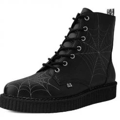 TUK A9746 Black TUKskin⢠7-Eye Spiderweb Glow Boot Women