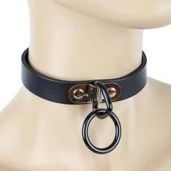 Funk Plus 3/4" BLACK LEATHER CHOKER