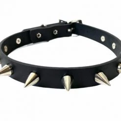 Funk Plus Fetish 3/4" BLACK LEATHER CHOKER