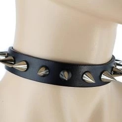 Funk Plus Fetish 3/4" BLACK LEATHER CHOKER
