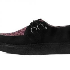 Women TUK D9761 Black Suede & Leopard 1970 Original Creeper
