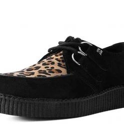 TUK-F8142 Black & Leopard Viva II Low Creeper