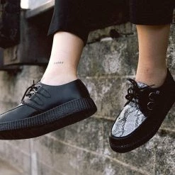 Women TUK-F9672 Black & Grey Snake Viva II Low Creeper 15 Women TUK-F9672 Black & Grey Snake Viva II Low Creeper