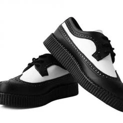 TUK F9742 Black & White Wingtip Tie TUKskin™ Viva II Low Creeper