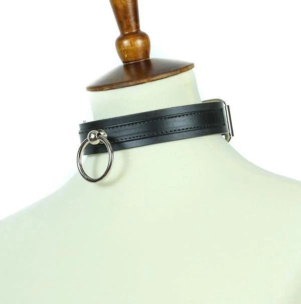 Funk Plus 1 1/8" LEATHER STRAP BONDAGE CHOKER 1 Funk Plus 1 1/8" LEATHER STRAP BONDAGE CHOKER