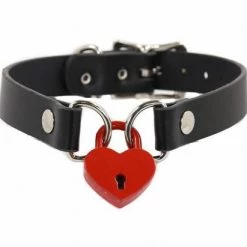 Funk Plus Heart Lock D-Ring Choker Halloween