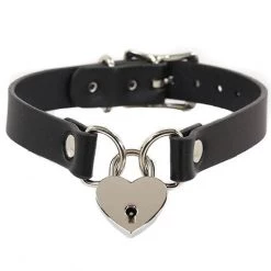 Funk Plus Heart Lock D-Ring Choker Halloween