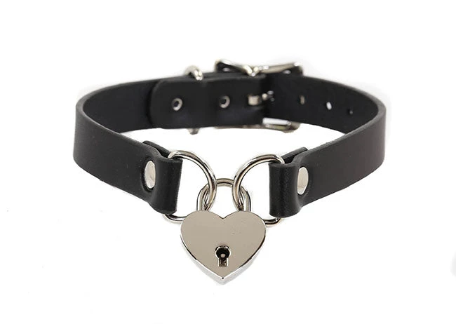 Funk Plus Heart Lock D-Ring Choker Halloween 1 Funk Plus Heart Lock D-Ring Choker Halloween