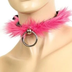 Funk Plus Fetish Leather & Fur Sub Bondage Collar 7 Funk Plus Fetish Leather & Fur Sub Bondage Collar
