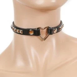 Funk Plus HEART STUDDED CHOKER Fetish