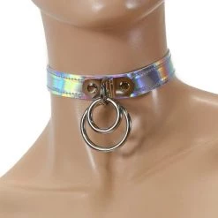 Funk Plus Double Ring Rainbow Choker