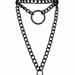 Funk Plus Long Chain Lock Choker Halloween
