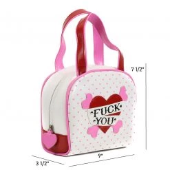 Funk Plus Christmas Front Heart Purse With "Fuck You"