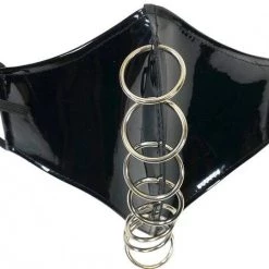 Funk Plus Patent Black Pierced Mask Halloween