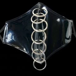 Funk Plus Patent Black Pierced Mask Halloween