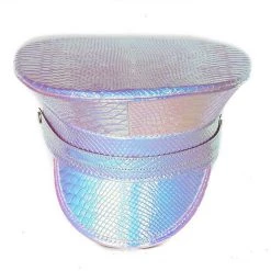 Funk Plus Fetish Glitter Rainbow Captain Hat
