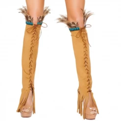 Roma Women Lace Up Suede Leg Warmer