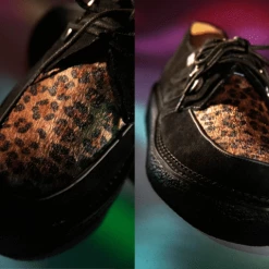 Women TUK D9761 Black Suede & Leopard 1970 Original Creeper