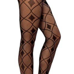 Roma Diamond Print Pantyhose Women