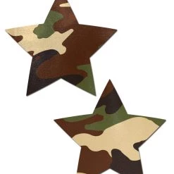 Pastease Star: Camouflage Stars Nipple Pasties Halloween