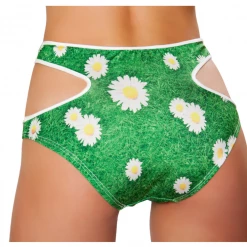 Roma Cutout High-Waisted Printed Shorts