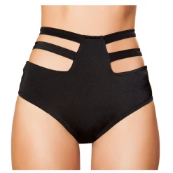 Roma Solid High-Waisted Strapped Shorts Women