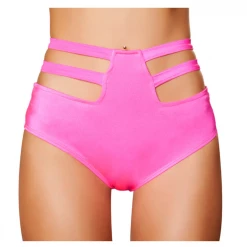 Roma Solid High-Waisted Strapped Shorts Women