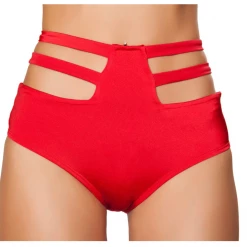 Roma Solid High-Waisted Strapped Shorts Women