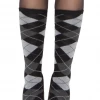 Roma Grey Argyle Leg Warmer Women