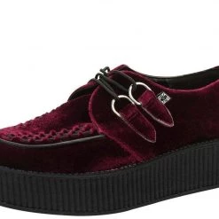 TUK-V8463 Dark Red Velvet Viva Mondo Creepers Women