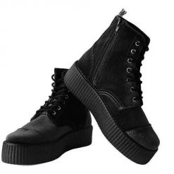 TUK V9758L Black Velvet 7-Eye Viva Mondo Boot
