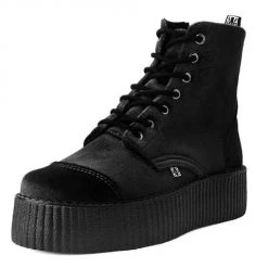TUK V9758L Black Velvet 7-Eye Viva Mondo Boot