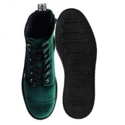 Women TUK V9759L Green Velvet 7-Eye Viva Mondo Boot 9 Women TUK V9759L Green Velvet 7-Eye Viva Mondo Boot