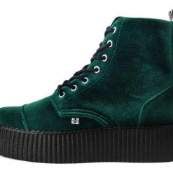Women TUK V9759L Green Velvet 7-Eye Viva Mondo Boot 10 Women TUK V9759L Green Velvet 7-Eye Viva Mondo Boot