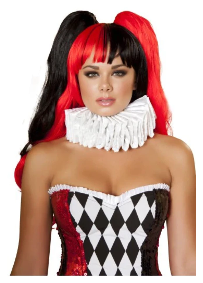 Roma Black & Red Wig With Bangs Women 2 Roma Black & Red Wig With Bangs Women
