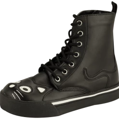 Women TUK-A6570L Black Kitty Sneaker Boot