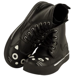 Women TUK-A6570L Black Kitty Sneaker Boot