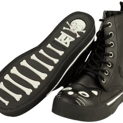 Women TUK-A6570L Black Kitty Sneaker Boot