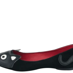 TUK-A8542L Black Suede Kitty Flat