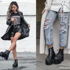 TUK-A8663L Distressed Ankle Nosebleed Boots